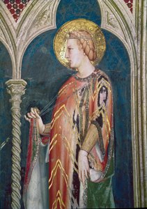 St Elizabeth af Ungarn (detalje, fresco af Simone Martini