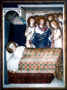 St Martins drøm, 1300-tallet. af Simone Martini