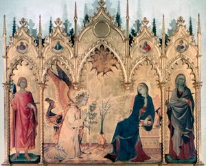 Bebudelsen og de to hellige, 1333 af Simone Martini