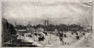 Jernbanestation, 1883.