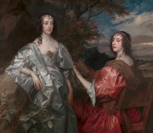 Katherine, grevinde af Chesterfield, og Lucy, grevinde af Huntingdon af Sir Anthony Van Dyck, and studio