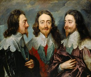 Charles I, konge af England 1600-1649, fra Three Angles The Triple Portrait, 1636.