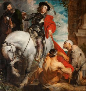 Sankt Martin deler sin kappe, 1625.