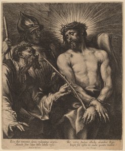 Kristus kronet med torner af Sir Anthony van Dyck and Lucas Emil Vorsterman