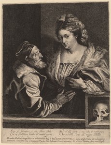 Tizian og hans elskerinde af Sir Anthony van Dyck and Lucas Emil Vorsterman after Titian