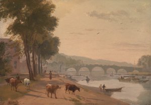 Udsigt over Richmond Bridge ved Themsen