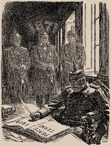 Spøgelser i Versailles. Punch, 7. maj 1919, 1919. af Sir Bernard Partridge