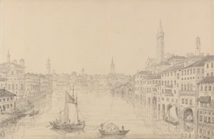 Album med 30 udsigter i Tyrol og Italien: Byen Verona fra broen, 1. november 1840 af Sir Charles D