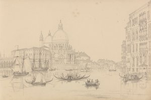 Album med 30 udsigter i Tyrol og Italien: Kirken St. Maria della Salute 10. nov. r 1840 af Sir Charles D