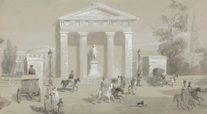 Statue af markisen af Hastings på Tank Square - Calcutta af Sir Charles D