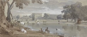 Udsigt over en del af Chowringhee - Calcutta af Sir Charles D