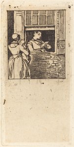 Kvinde ved et vindue, læser et brev af Sir David Wilkie