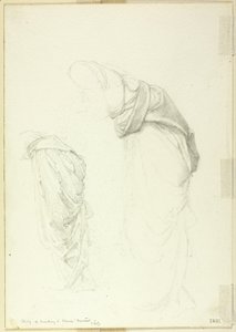 Drapery, to studier til The Mirror of Venus af Sir Edward Burne Jones