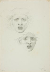 Leder af Medusa, to studier for Rondanini Medusa