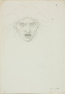 Studie til Rondanini Medusa af Sir Edward Burne Jones