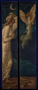 Amor og Psyche - Palace Green Murals - Amor flyver væk fra Psyche, 1881. af Sir Edward Coley Burne Jones
