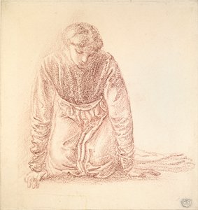 Knælende figur af en kvinde, slutningen af det 19. århundrede af Sir Edward Coley Burne Jones