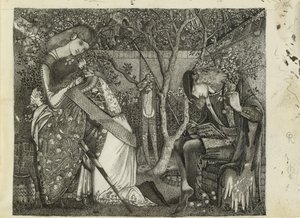 Ridderens farvel, 1858 af Sir Edward Coley Burne Jones