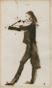 Portræt af Niccolò Paganini 1782-1840, 1831 af Edwin Landseer