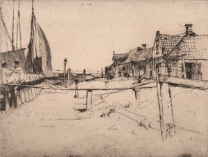 I Port, Volendam af Sir Frank Short