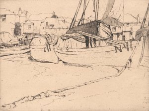 Seine Boats, St. Ives, Cornwall af Sir Frank Short