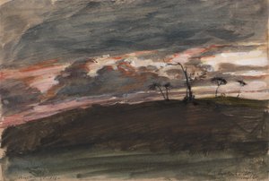 Stormfuld solnedgang, Legh Park, Wiltshire