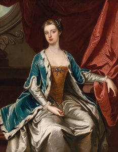 Portræt af Lady Mary Wortley Montagu 1689-1762. af Sir Gotfrey Kneller