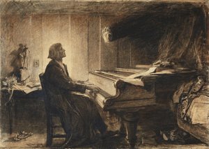 Franz Liszt ved klaveret, 1904.