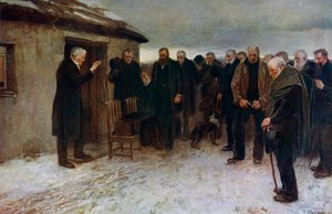 A Highland Funeral, 1882, 1912. af James Guthrie