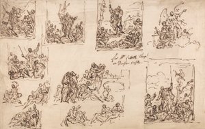 Moses and the Brazen Serpent - Design til kapellet på Dunster Castle af Sir James Thornhill