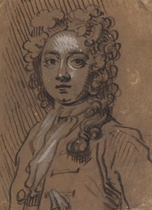 Portrætbuste af en mand i fuld længde paryk af Sir James Thornhill