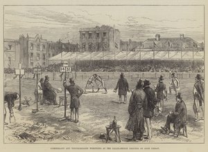 Cumberland og Westmorland Wrestling på Lillie-Bridge Grounds langfredag af Sir John Charles Robinson