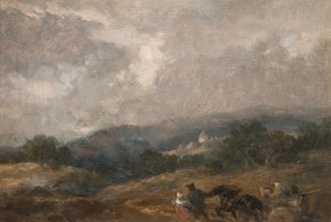 Landskabsskitse, 1877. af Sir John Gilbert