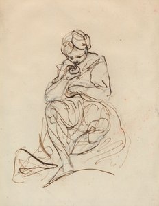 Studie af en siddende kvinde af Sir Joshua Reynolds