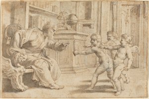 Putti tester en mands opfattelse af dybde