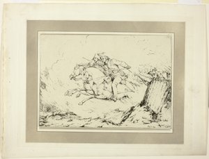 Charge, fra det første nummer af Specimens of Polyautography af Sir Robert Ker Porter
