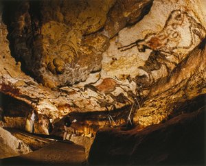 Den mytiske enhjørning fra Lascaux og andre Lascaux-malerier, der blev malet for over 17.000 år siden.