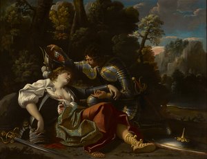Tancred og Clorinda (olie på lærred)