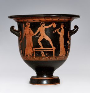 Satyr danser Apuliansk Krater, ca 420-410 f.Kr. af Sisyphus Painter