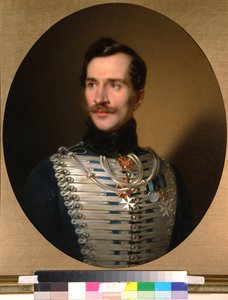 Portræt af prins Mikhail Fiodorovich Golitsyn (1800-1873) - Peinture de Sandor Kozina (1808-1873), huile sur toile (68x55 cm), debut 1840 - Portræt af Prins Mikhail Fiodorovich Golitsyn, Olie på lærred, af Sandyor Kozina 1840 Statens Historiske Museum af Sándor Kozina