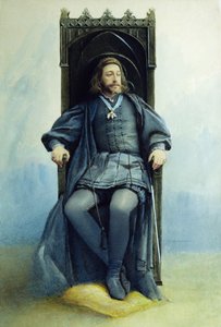 Storhertug Konstantin Konstantinovich som Hamlet i teaterstykket af William Shakespeare den 21. februar 1899, 1899 af Sofia Ivanovna Kramskaya