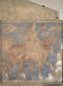The Heroic Rustam, fra Penjikent, første halvdel af det 8. århundrede (vægmaleri på gips) af Soghdian