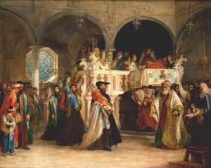 Festen for Toraens glæde ved synagogen i Leghorn, Italien - La fete de la joie de la Torah (Sim