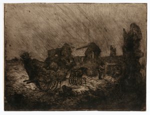 Vogn og ruiner af Solon H. Borglum