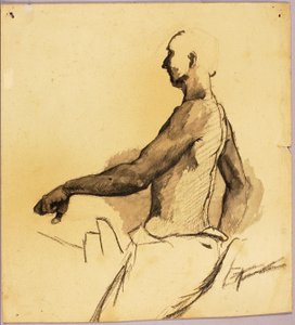 Studie til et ryttermonument af Solon H. Borglum