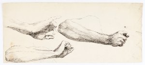 Studier af tre arme af Solon H. Borglum
