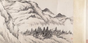 Landskab, dateret 1898. af Song Nian