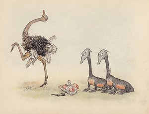 Illustration til Little Twin Dragons af S Rosamond Praeger (farvelitografi) af Sophia Rosamond Praeger