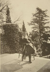 Den russiske forfatter Leo Tolstoy, Gaspra, Krim, Rusland, 1902. af Sophia Andreevna Tolstaya