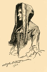 En Camlet Hood, taget fra en original beklædningsgenstand, c1702, 1903, 1937.